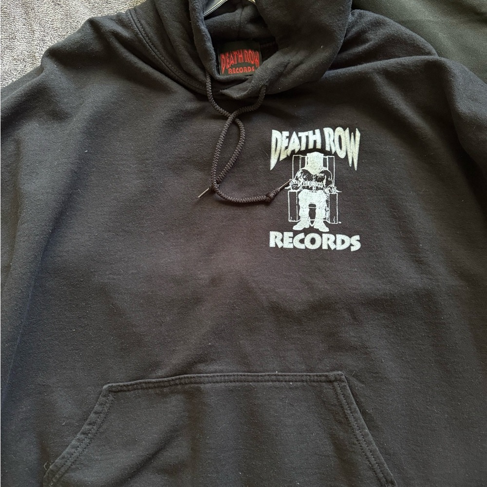 Death Row Records Black Hoodie Size L